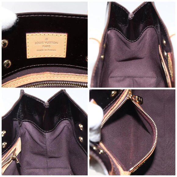 LOUIS VUITTON Monogram Vernis Reade PM Hand Bag Amarante - Picture 14 of 15